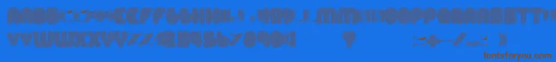 AltRetroRegular-Schriftart – Braune Schriften auf blauem Hintergrund