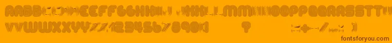 AltRetroRegular Font – Brown Fonts on Orange Background