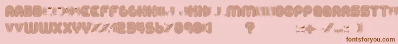 AltRetroRegular Font – Brown Fonts on Pink Background