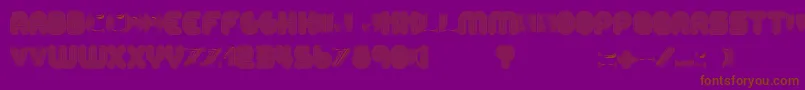 Czcionka AltRetroRegular – brązowe czcionki na fioletowym tle