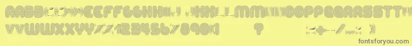 Czcionka AltRetroRegular – szare czcionki na żółtym tle