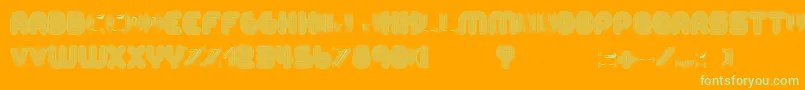 フォントAltRetroRegular – オレンジの背景に緑のフォント
