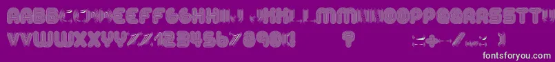 Шрифт AltRetroRegular – зелёные шрифты на фиолетовом фоне