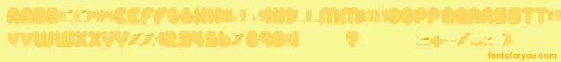 AltRetroRegular Font – Orange Fonts on Yellow Background