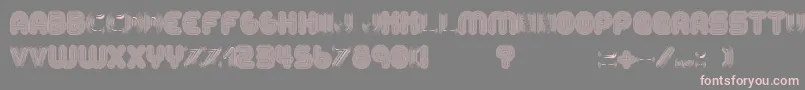 フォントAltRetroRegular – 灰色の背景にピンクのフォント