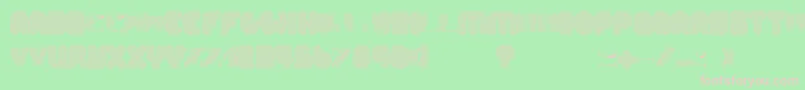 フォントAltRetroRegular – 緑の背景にピンクのフォント