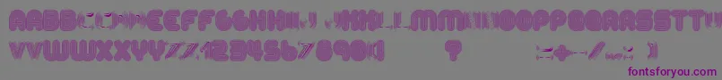 フォントAltRetroRegular – 紫色のフォント、灰色の背景