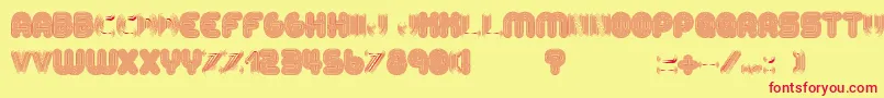 AltRetroRegular Font – Red Fonts on Yellow Background