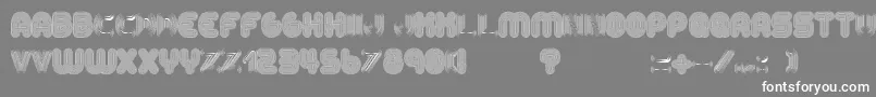 フォントAltRetroRegular – 灰色の背景に白い文字