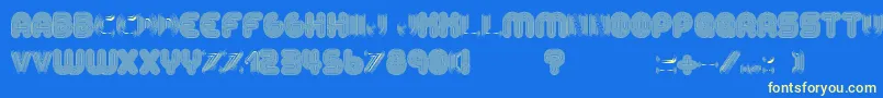 AltRetroRegular Font – Yellow Fonts on Blue Background