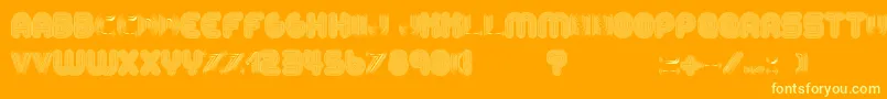 Шрифт AltRetroRegular – жёлтые шрифты на оранжевом фоне