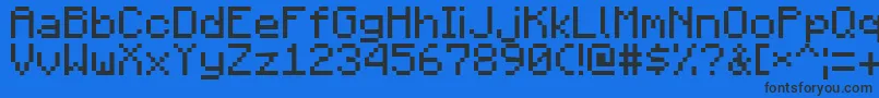 Minecraft1.1 Font – Black Fonts on Blue Background