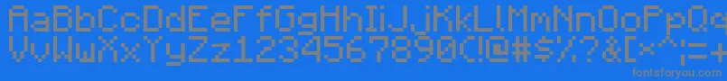 フォントMinecraft1.1 – 青い背景に灰色の文字