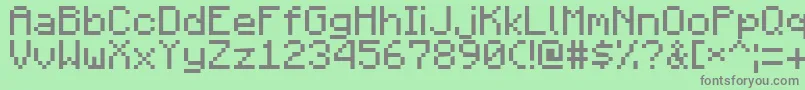 Minecraft1.1 Font – Gray Fonts on Green Background