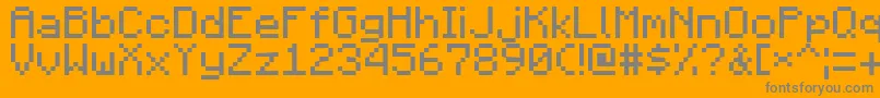 Minecraft1.1 Font – Gray Fonts on Orange Background