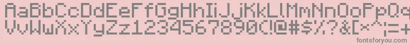 Шрифт Minecraft1.1 – серые шрифты на розовом фоне