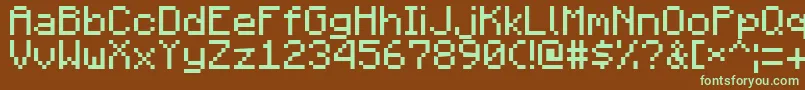 Minecraft1.1 Font – Green Fonts on Brown Background