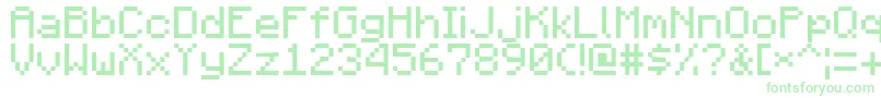 Minecraft1.1 Font – Green Fonts on White Background