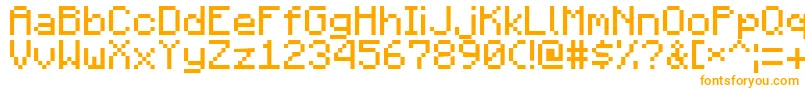 Minecraft1.1 Font – Orange Fonts on White Background