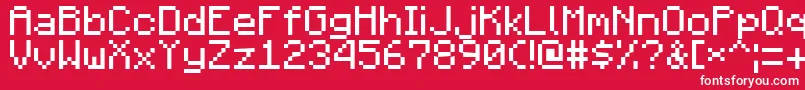 Minecraft1.1 Font – White Fonts on Red Background