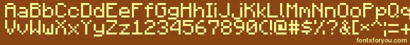 Minecraft1.1 Font – Yellow Fonts on Brown Background