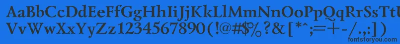 Шрифт LazurskiBold – чёрные шрифты на синем фоне