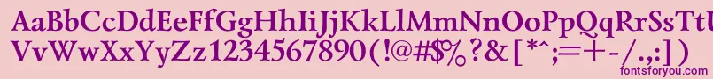 LazurskiBold-Schriftart – Violette Schriften auf rosa Hintergrund