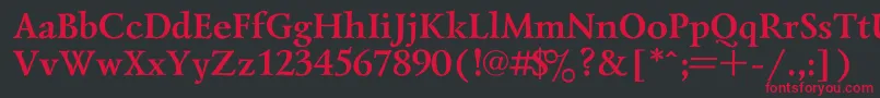 LazurskiBold Font – Red Fonts on Black Background