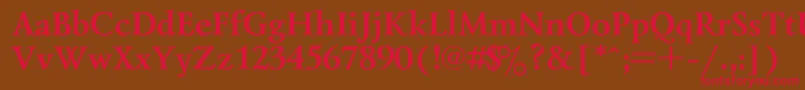 LazurskiBold Font – Red Fonts on Brown Background