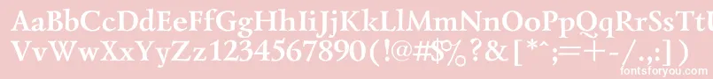 フォントLazurskiBold – ピンクの背景に白い文字