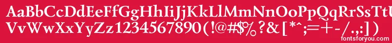 LazurskiBold Font – White Fonts on Red Background