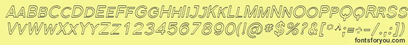 Florsn40 Font – Black Fonts on Yellow Background