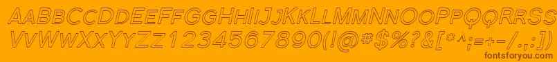 Florsn40 Font – Brown Fonts on Orange Background
