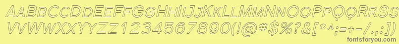Florsn40 Font – Gray Fonts on Yellow Background