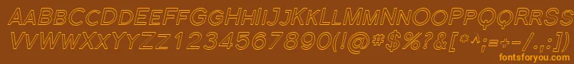 Florsn40 Font – Orange Fonts on Brown Background
