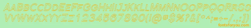 Florsn40 Font – Orange Fonts on Green Background