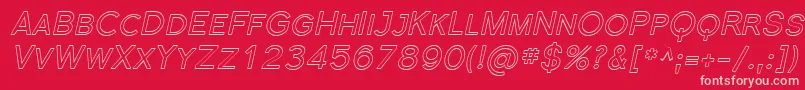 Florsn40 Font – Pink Fonts on Red Background