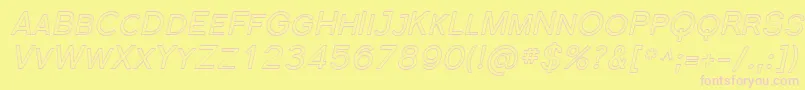 Florsn40 Font – Pink Fonts on Yellow Background