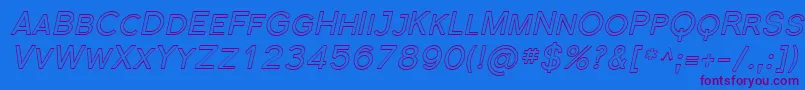 Florsn40 Font – Purple Fonts on Blue Background