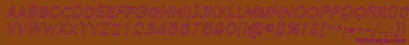 Florsn40 Font – Purple Fonts on Brown Background