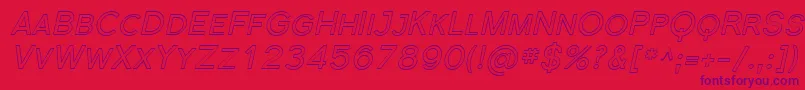 Florsn40 Font – Purple Fonts on Red Background