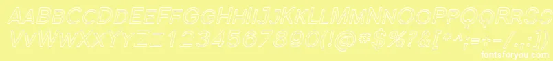 Florsn40 Font – White Fonts on Yellow Background