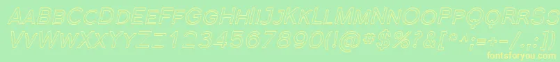 Florsn40 Font – Yellow Fonts on Green Background