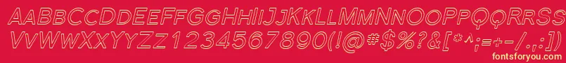 Florsn40 Font – Yellow Fonts on Red Background