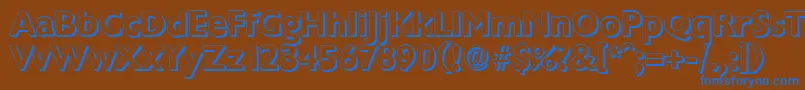 ChantillyshadowBold Font – Blue Fonts on Brown Background