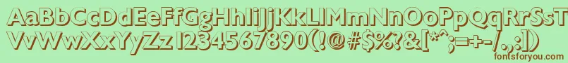 ChantillyshadowBold Font – Brown Fonts on Green Background