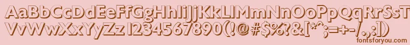 ChantillyshadowBold Font – Brown Fonts on Pink Background