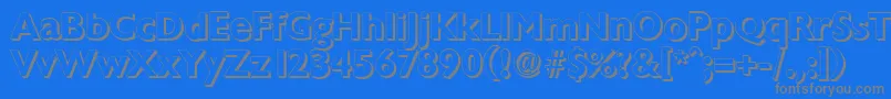 Шрифт ChantillyshadowBold – серые шрифты на синем фоне