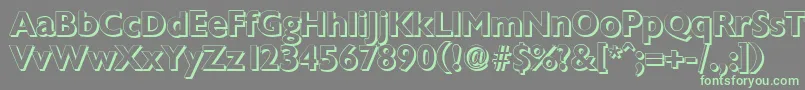 ChantillyshadowBold Font – Green Fonts on Gray Background