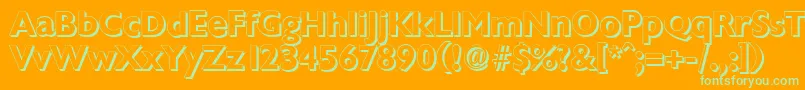 ChantillyshadowBold Font – Green Fonts on Orange Background